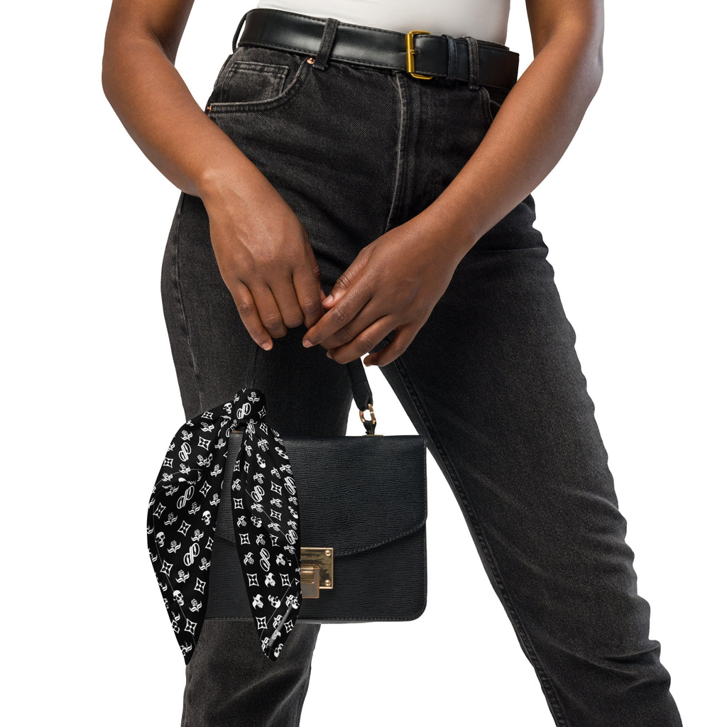 JPMonogram | white on black bandana