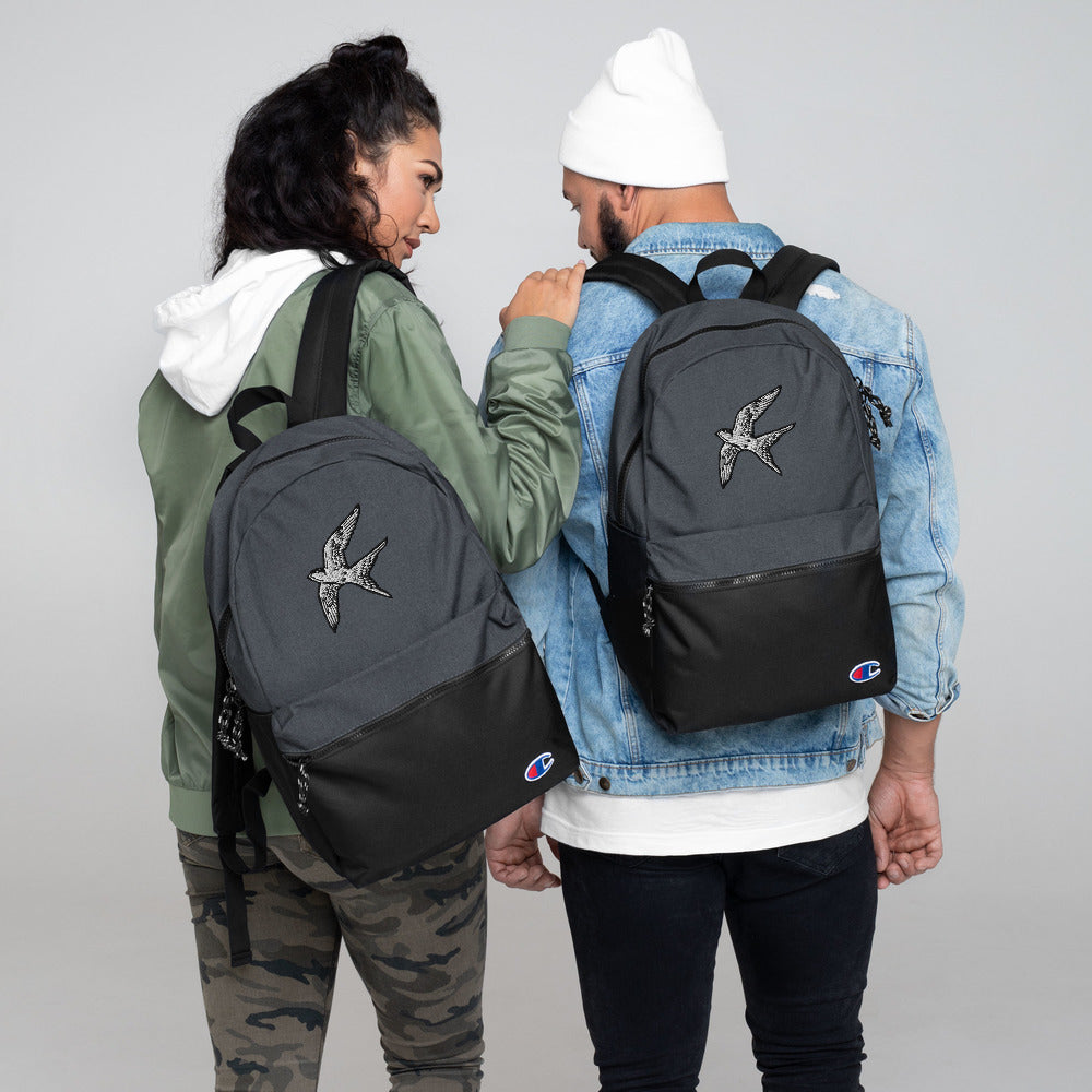Love Bird | embroidered champion backpack