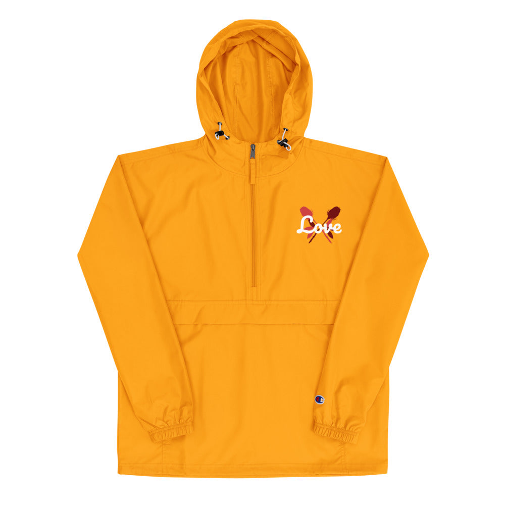 Love | embroidered champion packable jacket