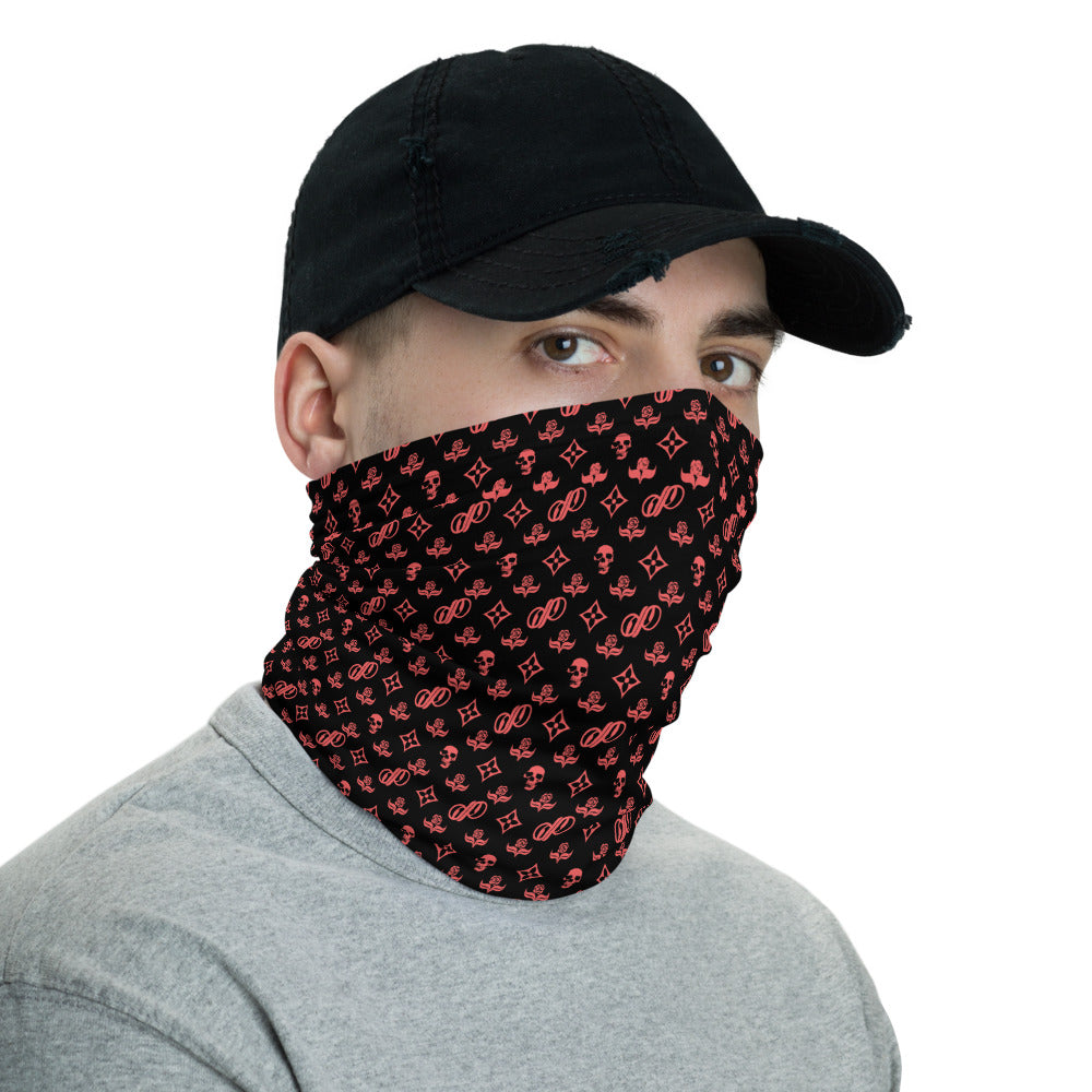 JPMonogram | pink neck gaiter