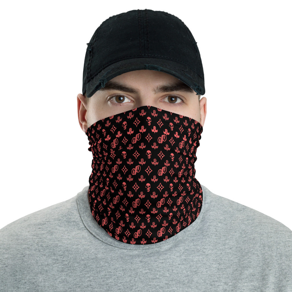 JPMonogram | pink neck gaiter