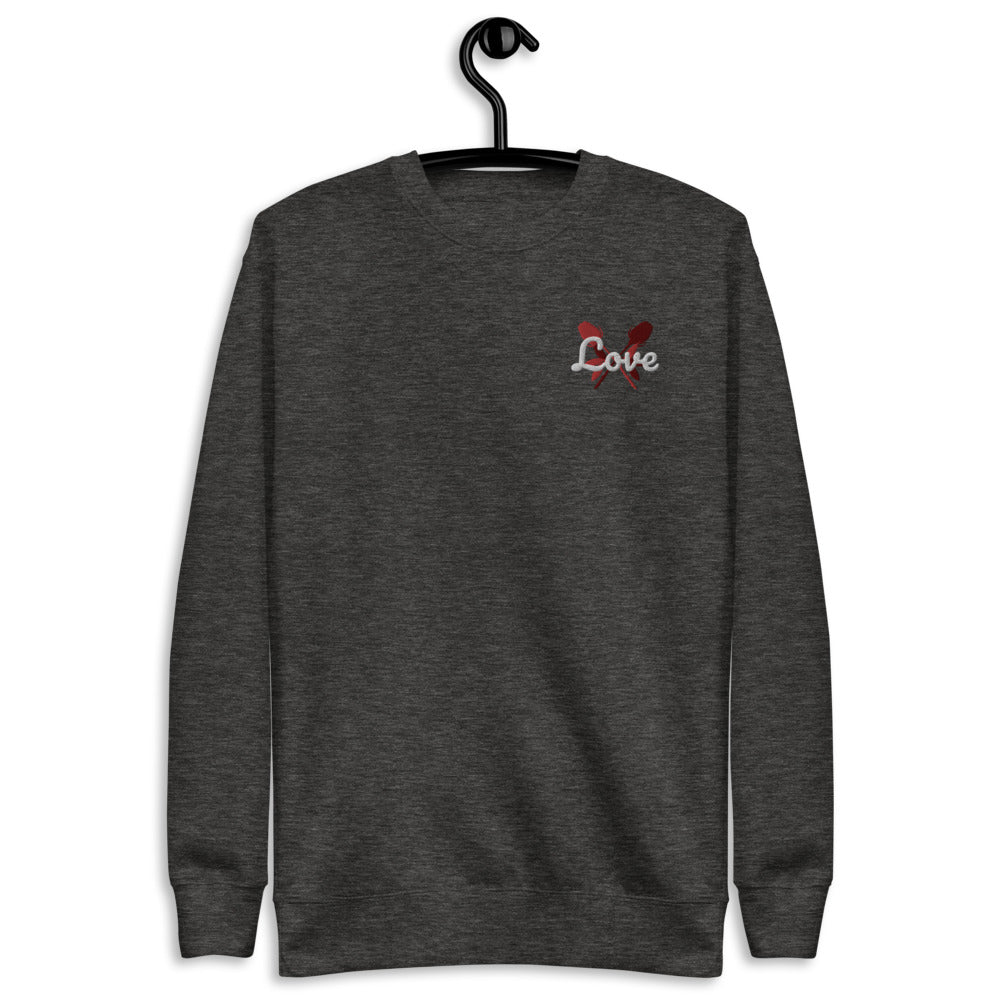 Love | embroidered unisex fleece pullover