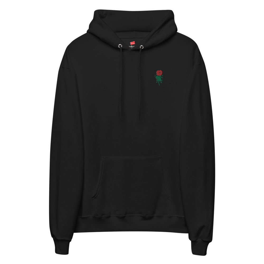 Bold Rose | unisex embroidered fleece hoodie