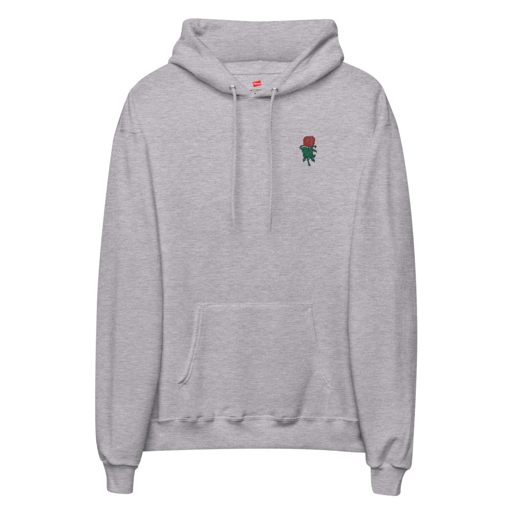 Bold Rose | unisex embroidered fleece hoodie