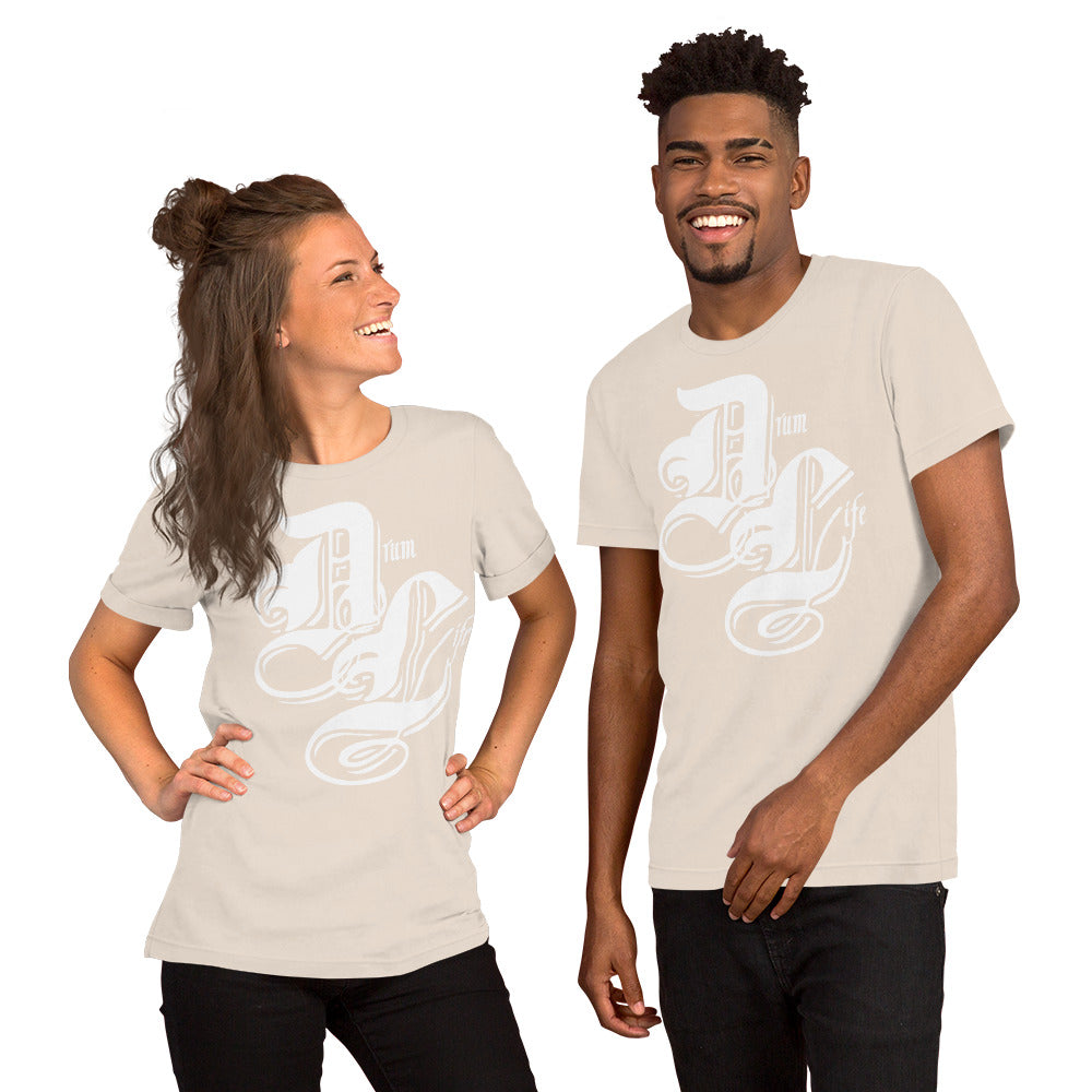 Drum Life White | unisex cotton t-shirt