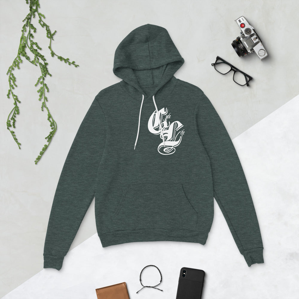 Cycle Life Initial Black | unisex fleece hoodie