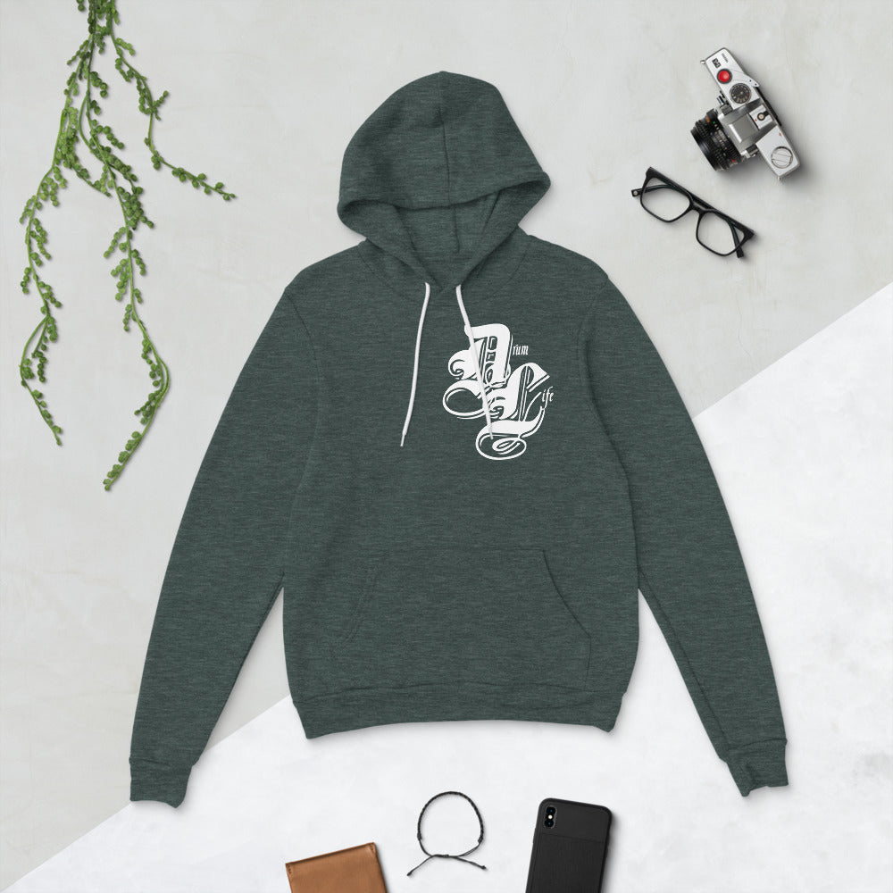 Drum Life White | unisex fleece hoodie
