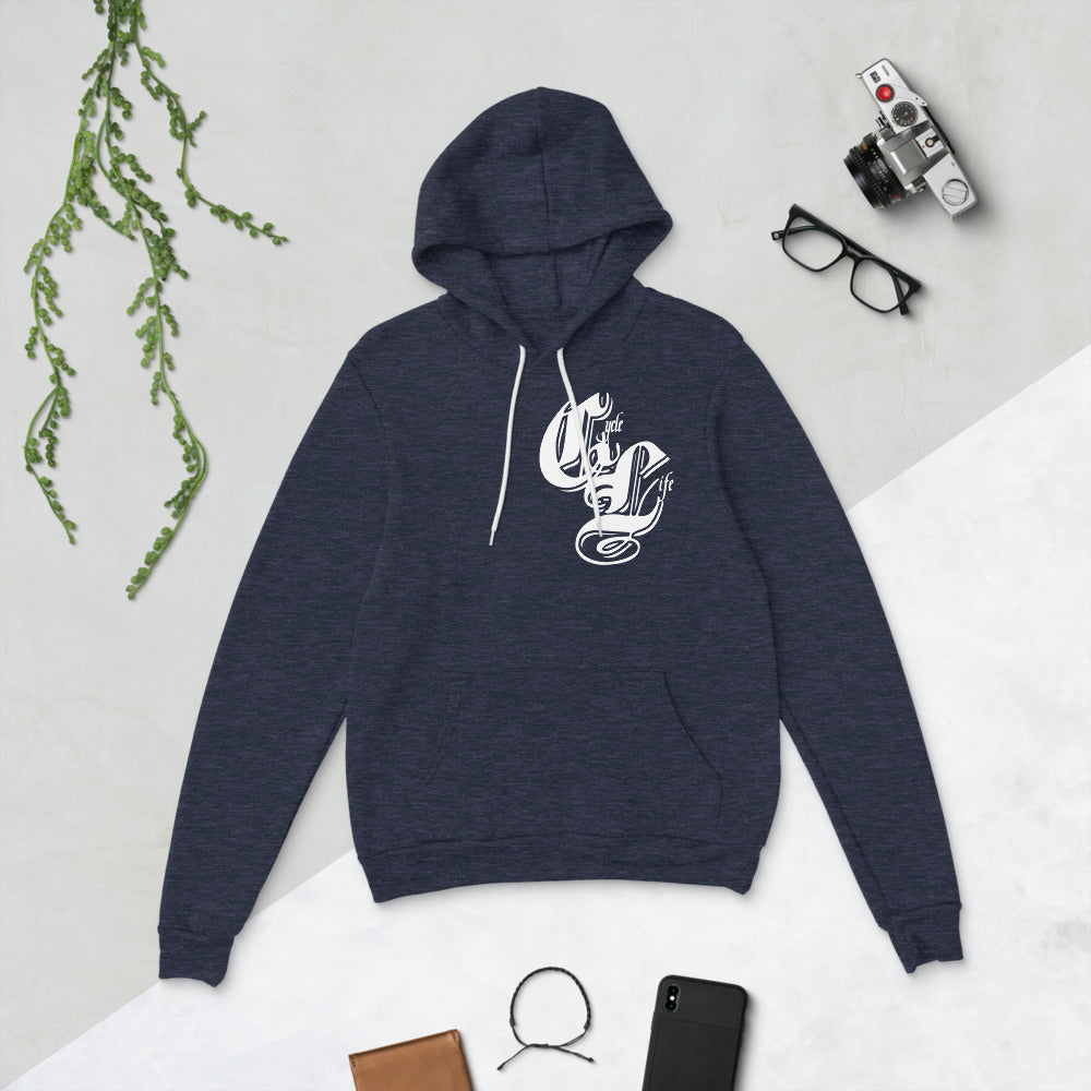 Cycle Life Initial Black | unisex fleece hoodie