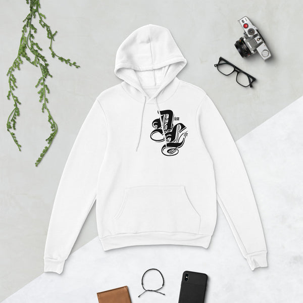 Drum Life White | unisex fleece hoodie